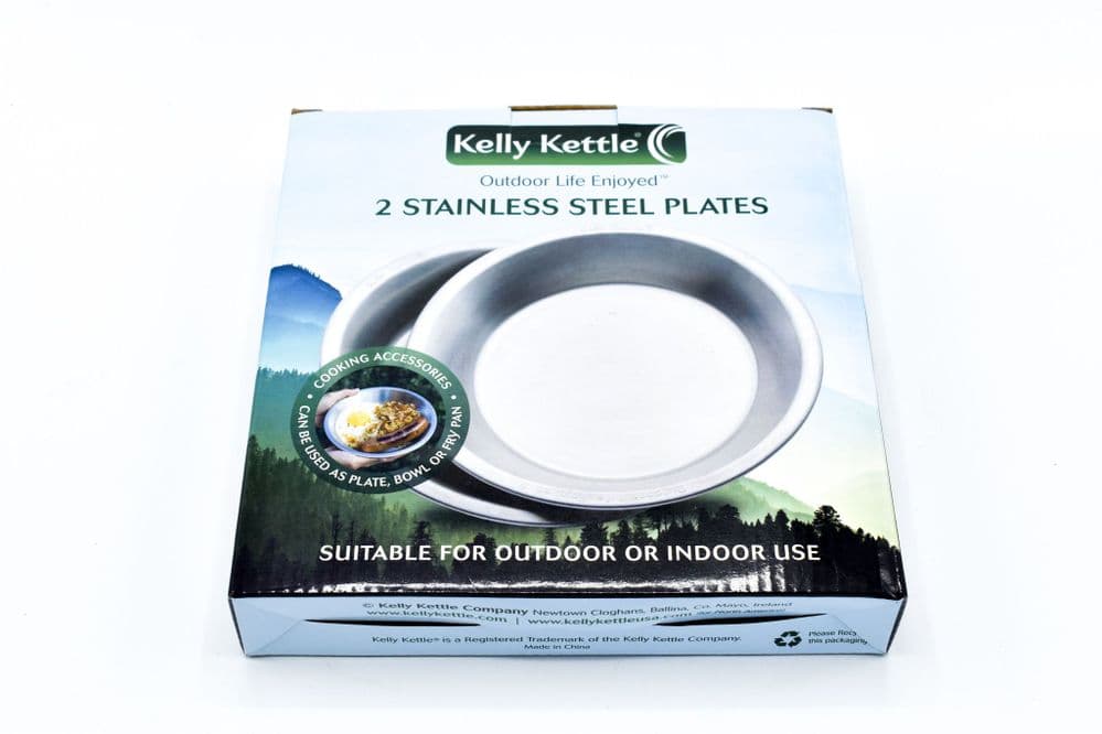 Kelly Kettle Camping Stainless Steel Plates x 2